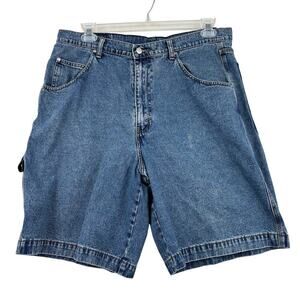 Levi's L2 Carpenter Baggy Jean Shorts Mens Size 36 Silver Tab Y2K Cotton Denim